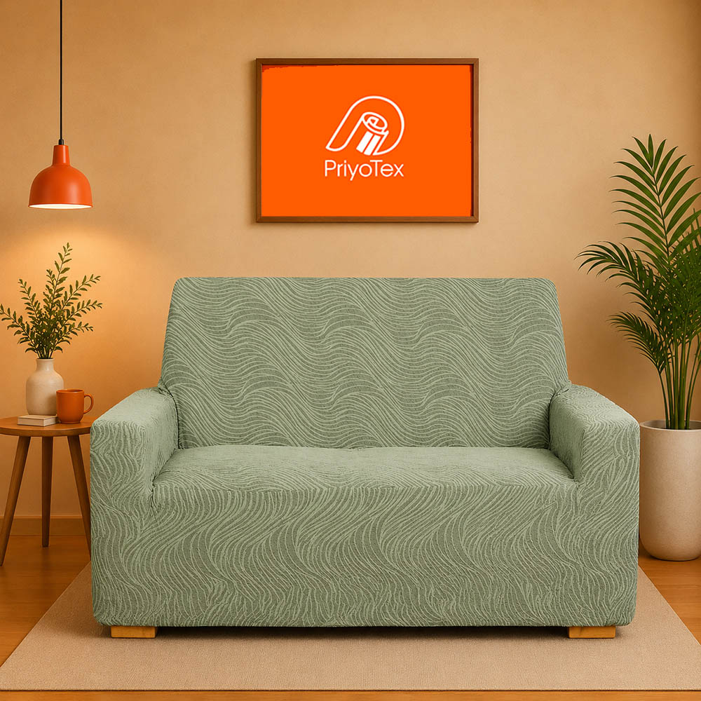 Banglalink Fabric Jacquard Sofa Cover Set Full Spa...